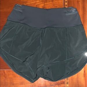 Olive green size 4 high waisted lululemon shorts